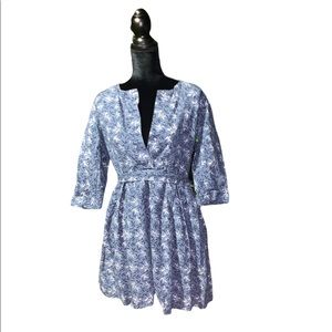 Size 4 Structured Printed Dress Gap